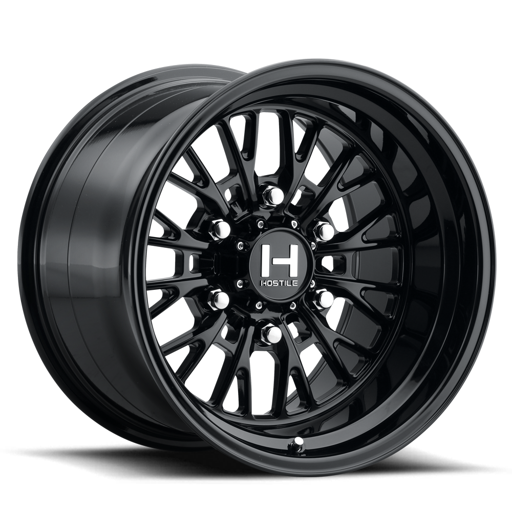 15x10 Hostile Hurricane Asphalt (Gloss Black) FORGED UTV Wheel 6x5.5 (0mm)