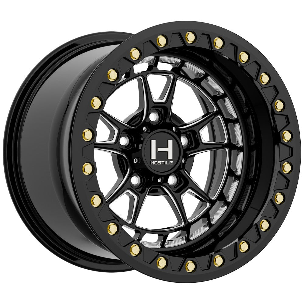 15x10 Hostile UTV HF32 Rival FORGED Black Milled UTV BEADLOCK Wheel 5x4.5 (0mm)