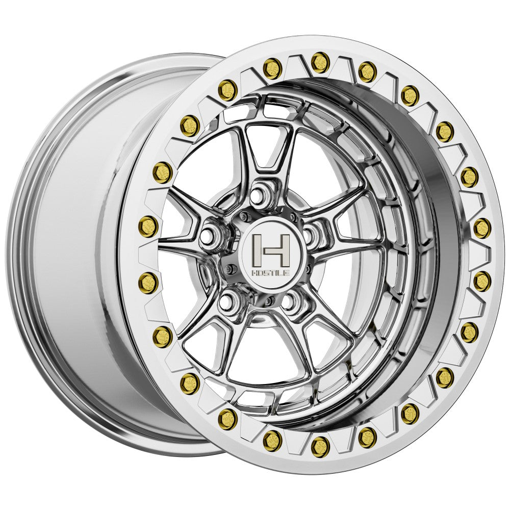 15x10 Hostile UTV HF32 Rival FORGED Polished UTV BEADLOCK Wheel 5x4.5 (0mm)