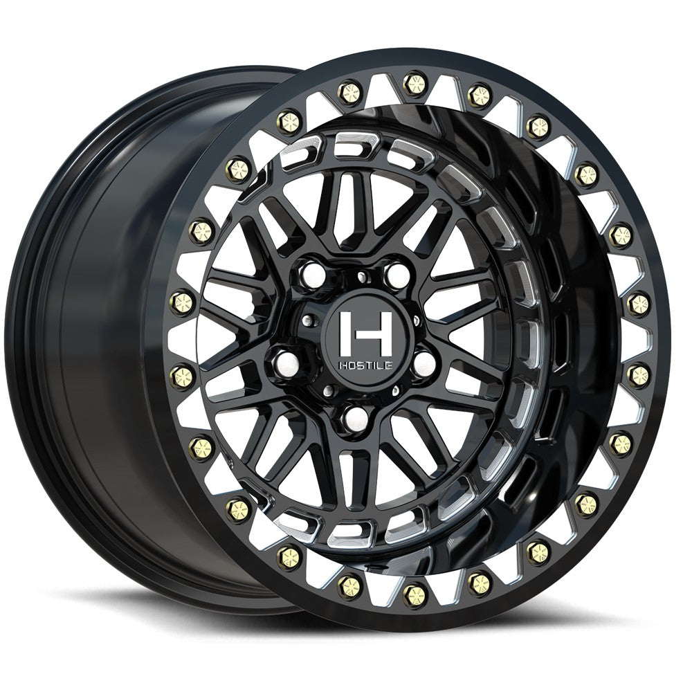 15x10 Hostile UTV H350 Apex Blade Cut (Gloss) UTV BEADLOCK Wheel 5x4.5 (0mm)