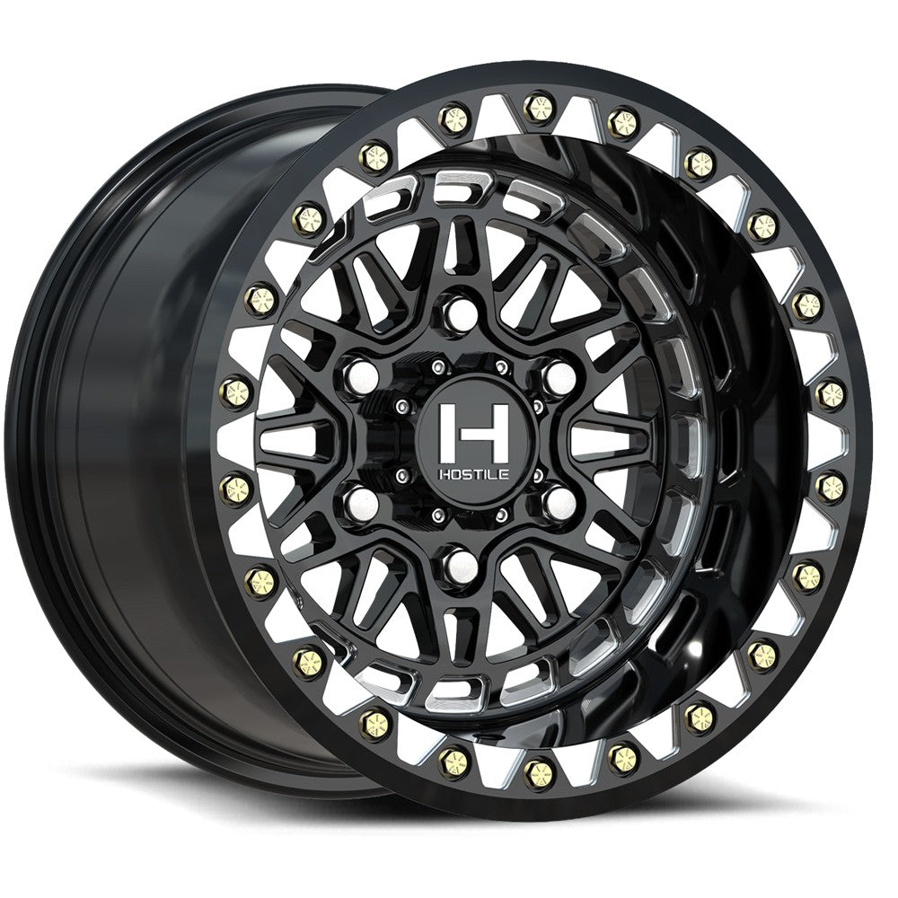 15x7 Hostile UTV H350 Apex Blade Cut (Gloss) UTV BEADLOCK Wheel 6x5.5 (13mm)