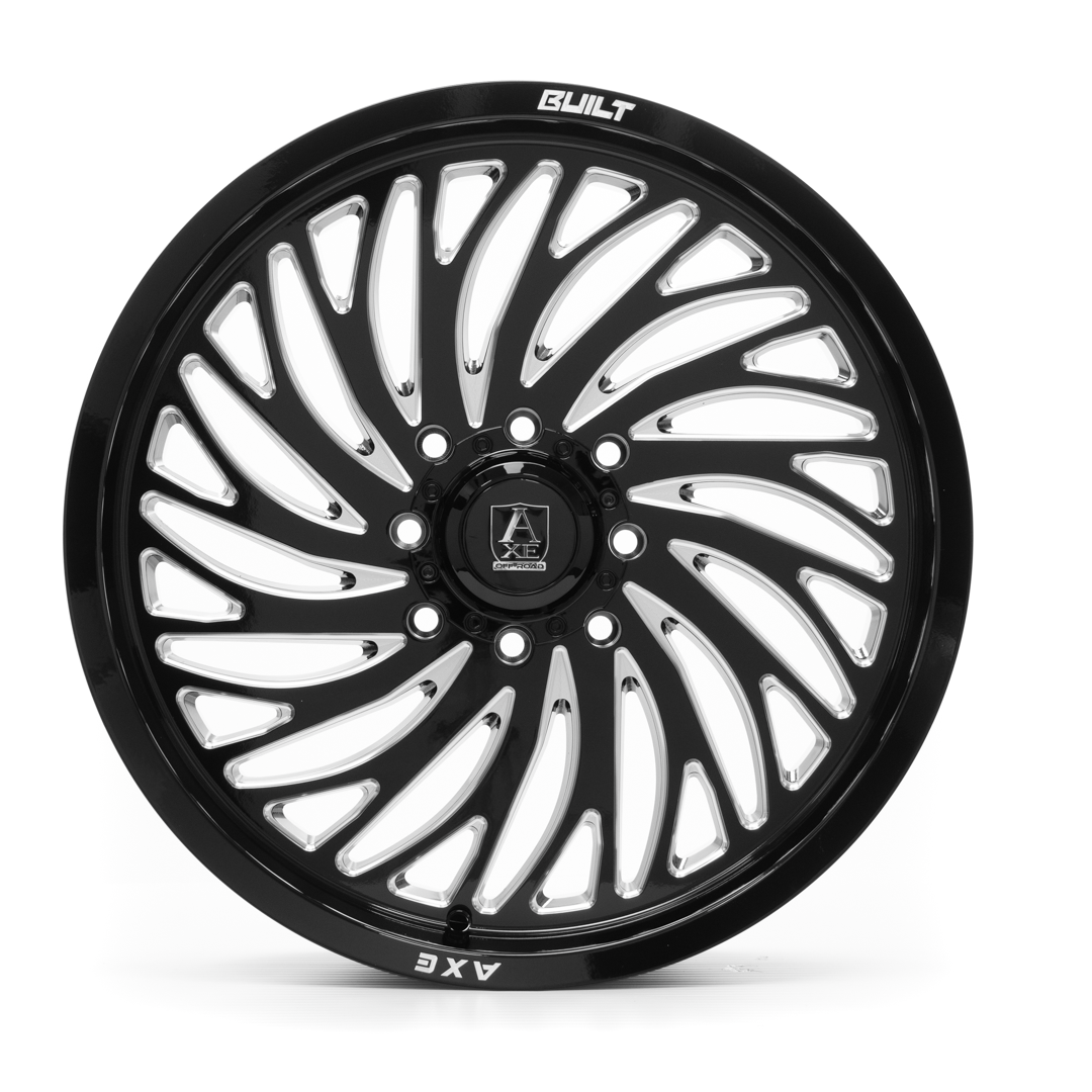 20x7 Axe Hydra Gloss Black Milled UTV Wheel 4x137/4x156 (10mm)