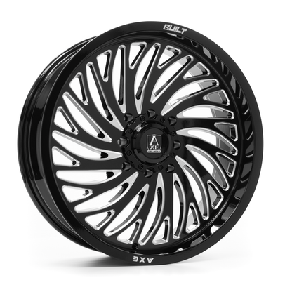 20x7 Axe Hydra Gloss Black Milled UTV Wheel 4x137/4x156 (10mm)