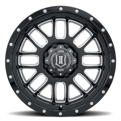 20x9 Icon Alloys Alpha Gloss Black Milled Windows Wheel 6x5.5 (16mm)