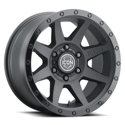 18x9 Icon Alloys Rebound Double Black Wheel 5x150 (25mm)