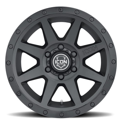 18x9 Icon Alloys Rebound Double Black Wheel 6x5.5 (25mm)