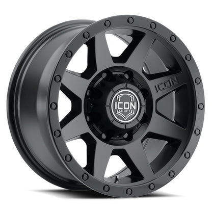 17x8.5 Icon Alloys Rebound HD Double Black Wheel 8x6.5 (13mm)
