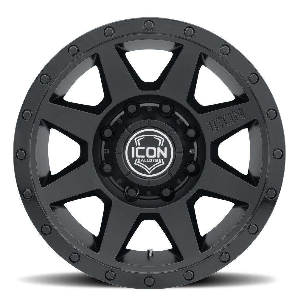 17x8.5 Icon Alloys Rebound HD Double Black Wheel 8x6.5 (13mm)