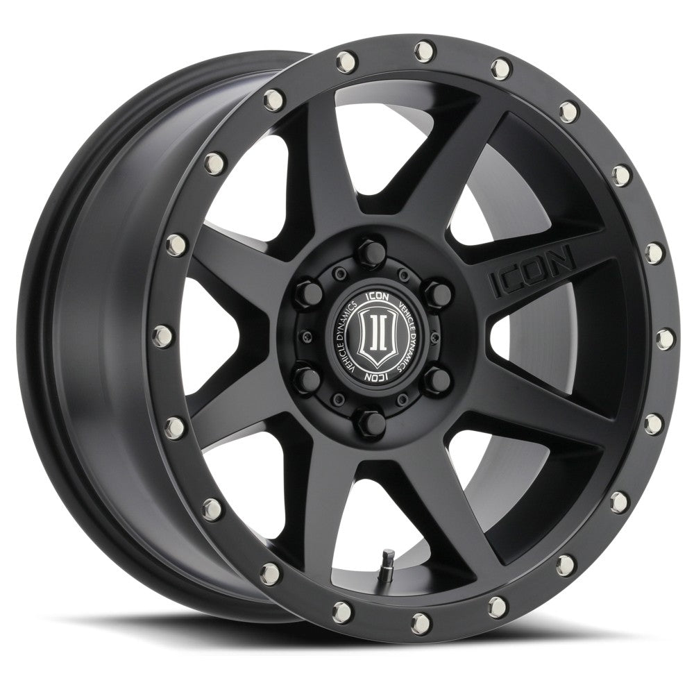 20x9 Icon Alloys Rebound Satin Black Wheel 6x5.5 (16mm)