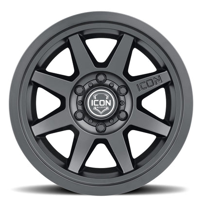 17x8.5 Icon Alloys Rebound SLX Satin Black Wheel 6x5.5 (25mm)
