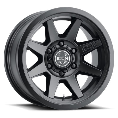 17x8.5 Icon Alloys Rebound SLX Satin Black Wheel 5x5 (-6mm)
