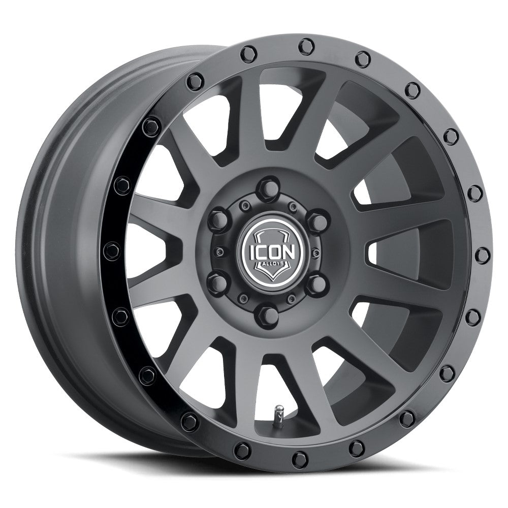 17x8.5 Icon Alloys Compression Double Black Wheel 5x150 (25mm)