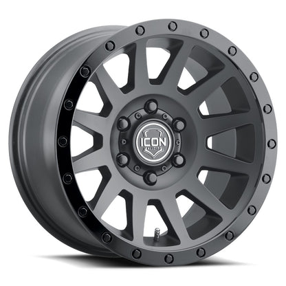 18x9 Icon Alloys Compression Double Black Wheel 6x5.5 (0mm)