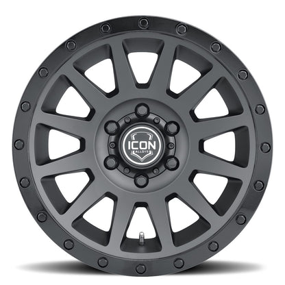 17x8.5 Icon Alloys Compression Double Black Wheel 5x150 (25mm)