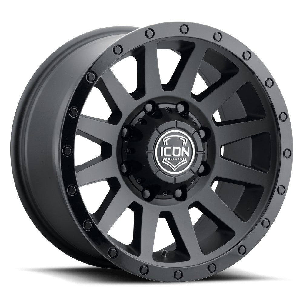 18x9 Icon Alloys Compression HD Double Black Wheel 8x170 (6mm)