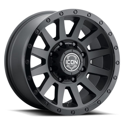 18x9 Icon Alloys Compression HD Double Black Wheel 8x170 (6mm)
