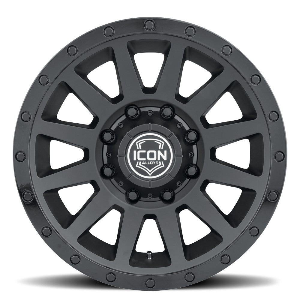 18x9 Icon Alloys Compression HD Double Black Wheel 8x170 (6mm)