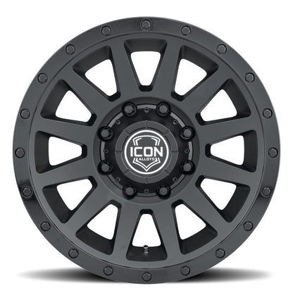 18x9 Icon Alloys Compression HD Double Black Wheel 8x170 (6mm)