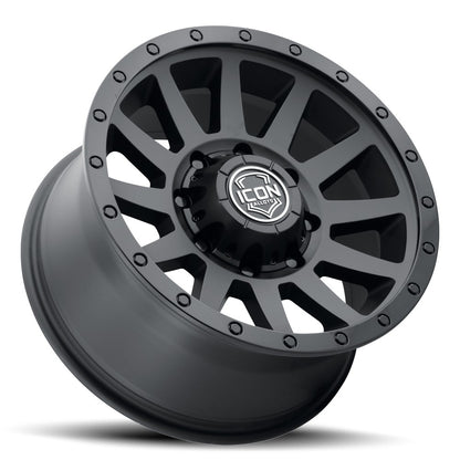 18x9 Icon Alloys Compression HD Double Black Wheel 8x6.5 (12mm)