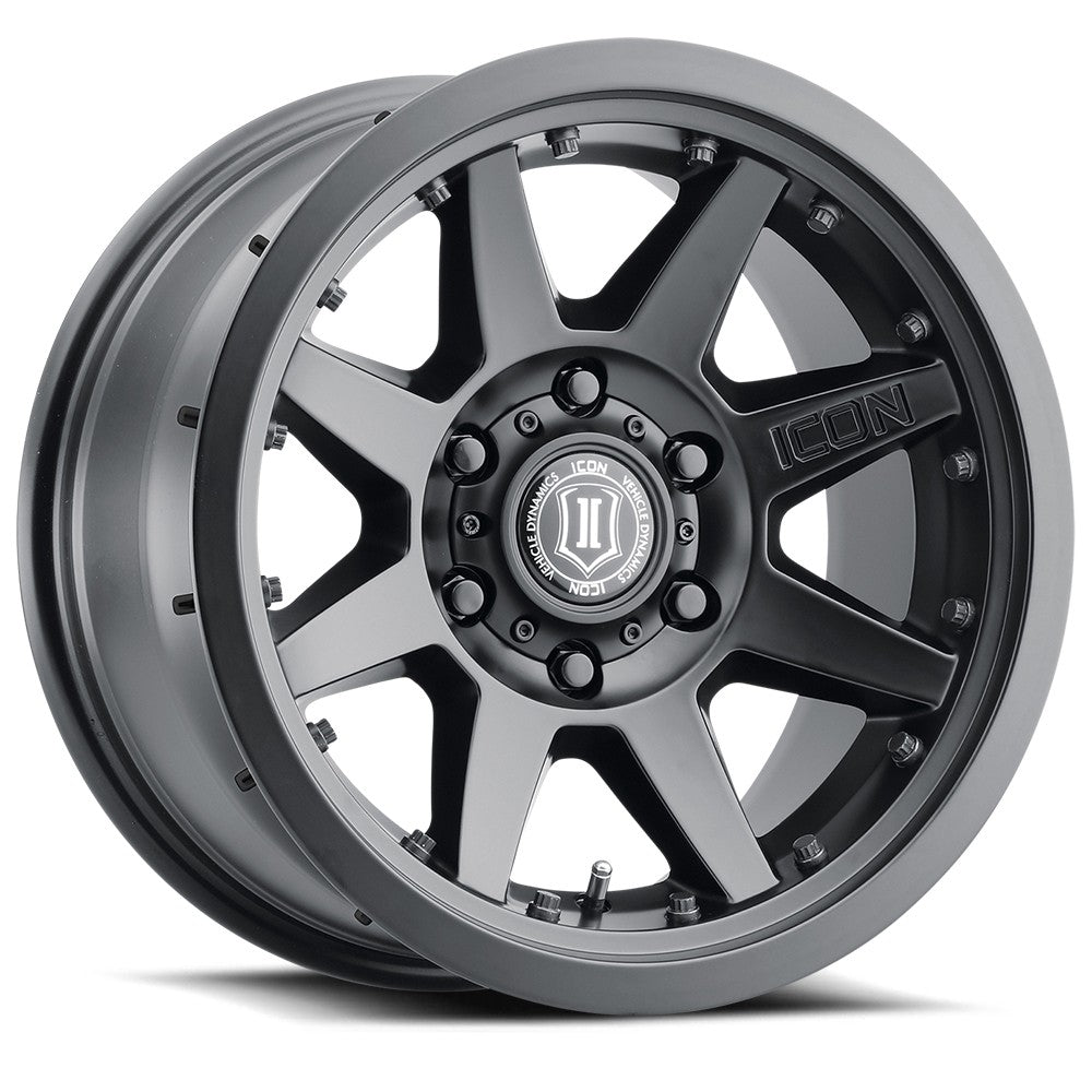 17x8.5 Icon Alloys Rebound Pro Satin Black Wheel 5x5.5 (0mm)