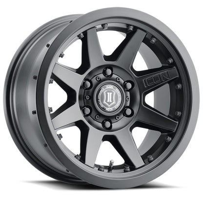 17x8.5 Icon Alloys Rebound Pro Satin Black Wheel 5x5.5 (0mm)