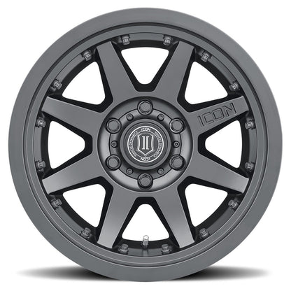 17x8.5 Icon Alloys Rebound Pro Satin Black Wheel 5x5.5 (0mm)