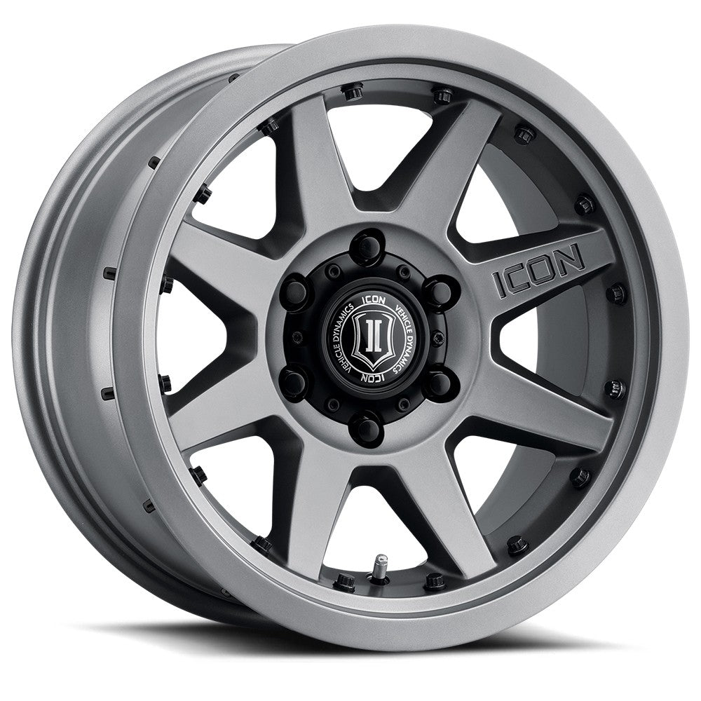 17x8.5 Icon Alloys Rebound Pro Titanium Wheel 5x5.5 (0mm)