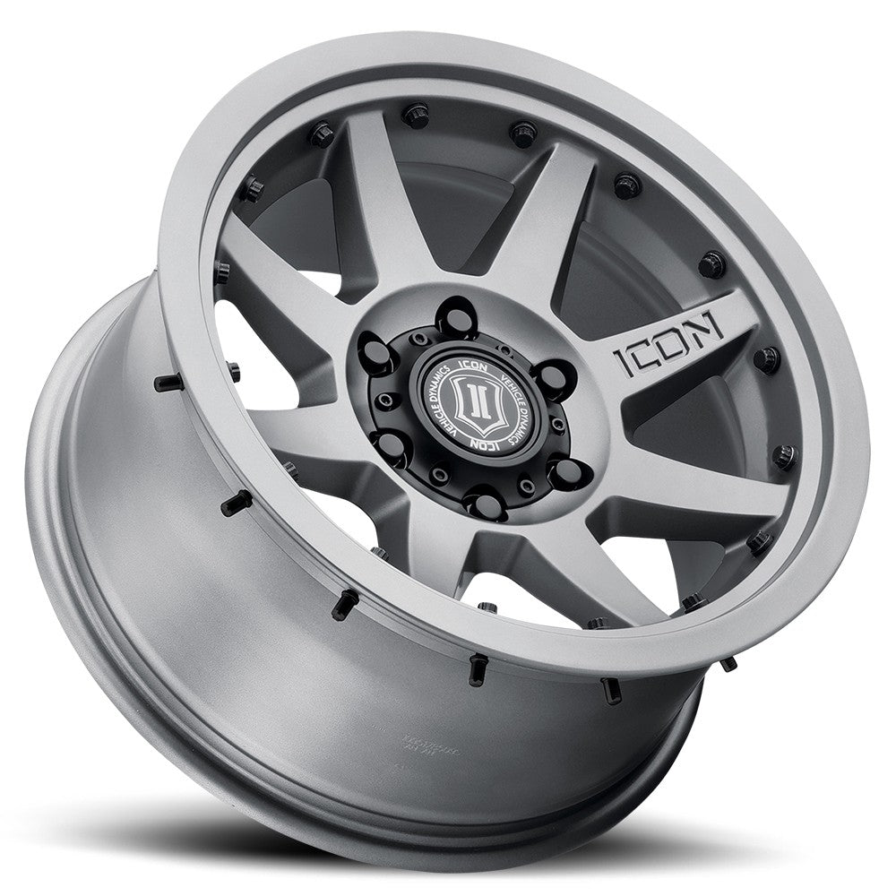 17x8.5 Icon Alloys Rebound Pro Titanium Wheel 5x5.5 (0mm)