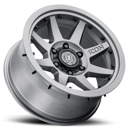 17x8.5 Icon Alloys Rebound Pro Titanium Wheel 5x5.5 (0mm)