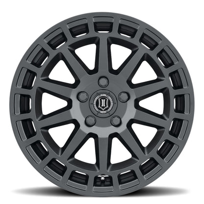 17x8 Icon Alloys Journey Satin Black Wheel 5x4.5 (38mm)