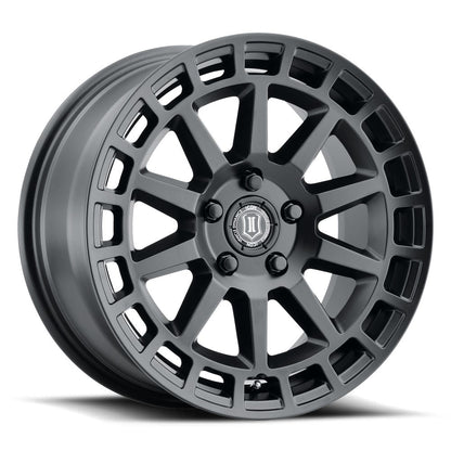 17x8 Icon Alloys Journey Satin Black Wheel 5x4.25 (38mm)