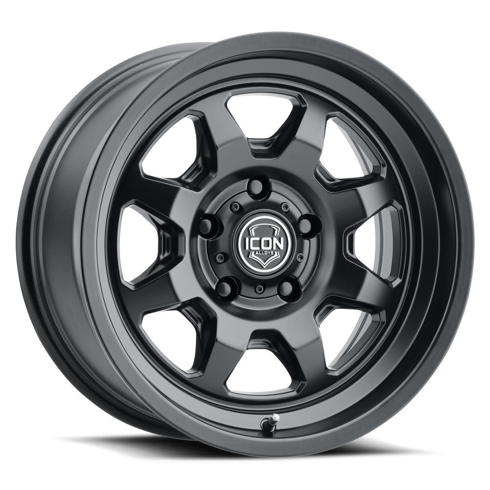 17x8.5 Icon Alloys Nuevo Satin Black Wheel 5x150 (25mm)