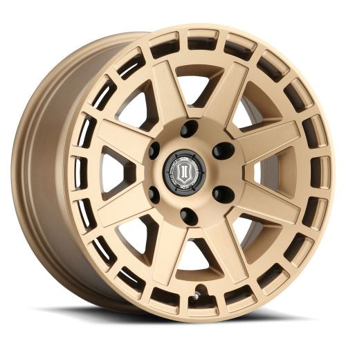 17x8.5 Icon Alloys Compass Satin Brass Wheel 6x5.5 (0mm)