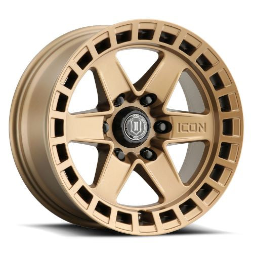 17x8.5 Icon Alloys Raider Satin Brass Wheel 6x120 (0mm)