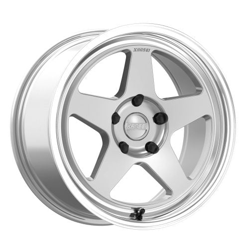 19x9.5 Kansei K12H KNP Hyper Silver W/ Bright Machined Lip Wheel 5x120 (22mm)