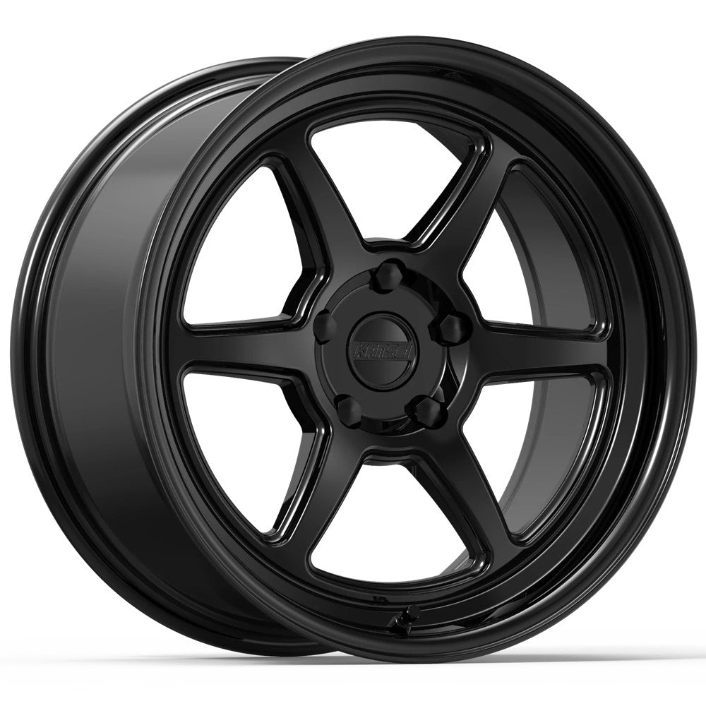18x9.5 Kansei K14B Roku Gloss Black Wheel 5x112 (38mm)