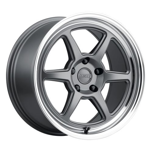 18x10.5 Kansei K14G Roku Matte Grey W/Machined Lip Wheel 5x120 (12mm)