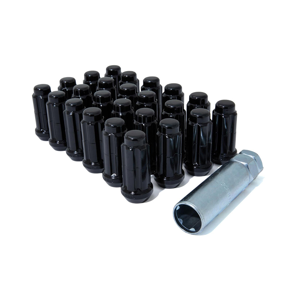 6 Lug Gorilla 1/2" Black Spline Lug Kit Car with Key