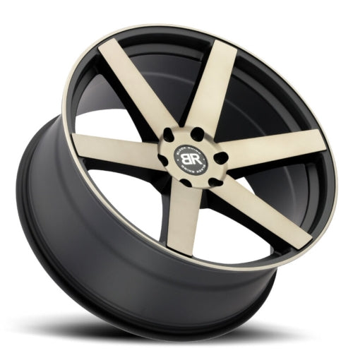 22x10 Black Rhino KAROO MATTE BLK W/ MACH FACE & DK TINT Wheel 6x5.5 (20mm)