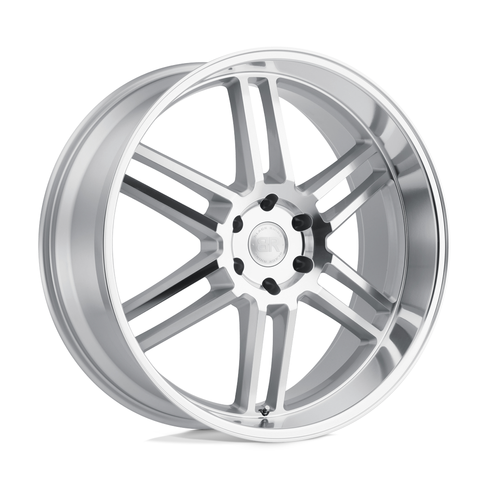 22x10 Black Rhino KATAVI SILVER W/ MIRROR-CUT FACE Wheel 5x4.5 (30mm)