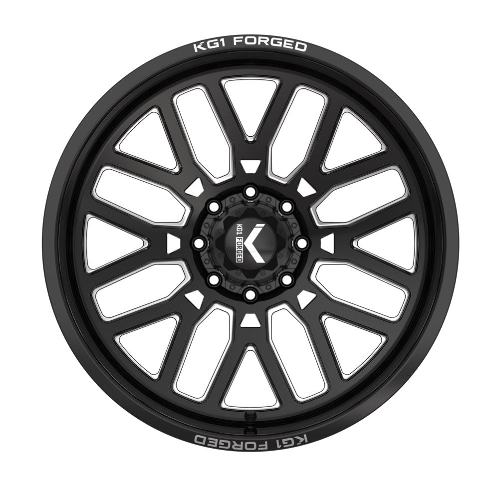 22x12 KG1 Forged KC002 Revo Gloss Black Milled FORGED Wheel 6x135 (-44mm)