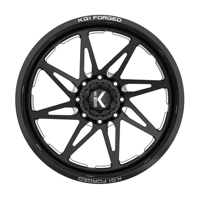 24x14 KG1 KC004 Kala Black Milled RIGHT DIRECTIONAL FORGED Wheel 8x180 (-76mm)