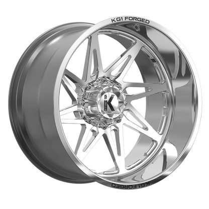 22x12 KG1 KC004 Kala Polished RIGHT DIRECTIONAL FORGED Wheel 8x170 (-44mm)