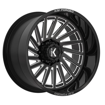 22x10 KG1 KC006 Boost Black Milled RIGHT DIRECTIONAL FORGED Wheel 6x135 (-24mm)