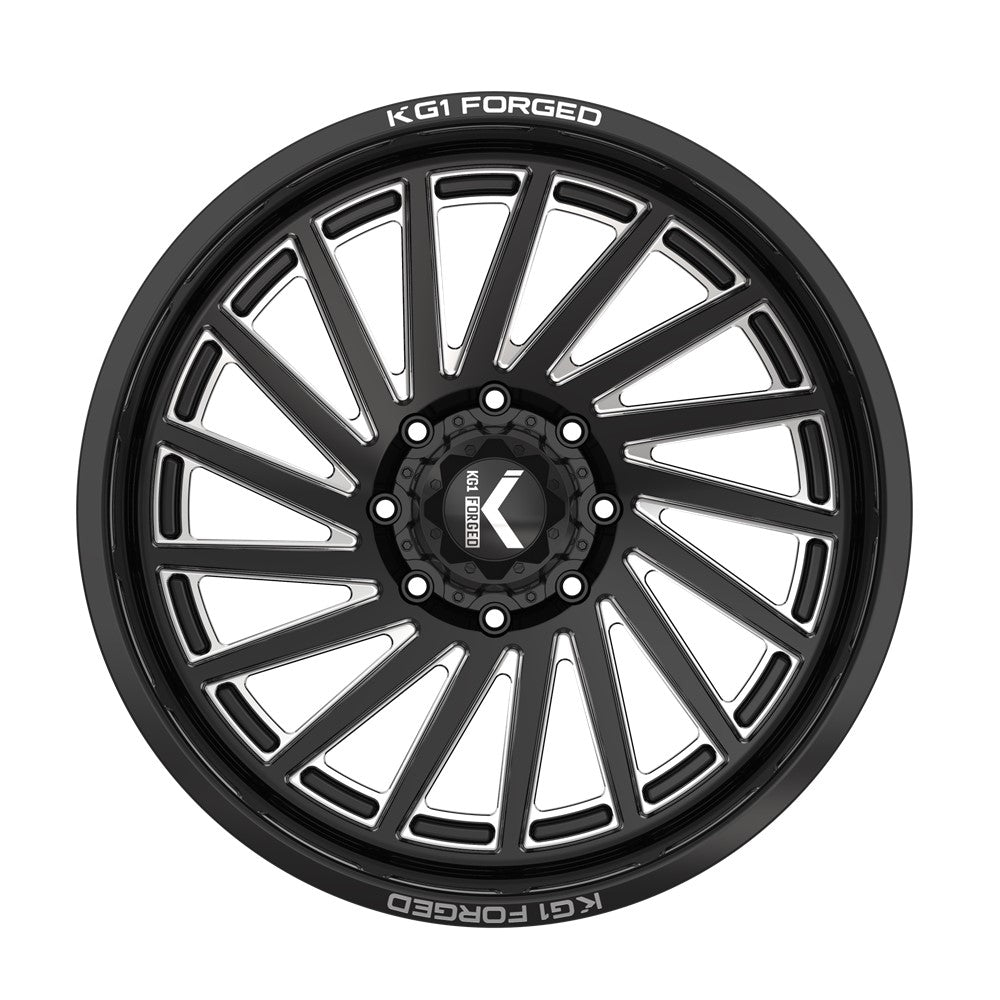 22x12 KG1 KC006 Boost Black Milled LEFT DIRECTIONAL FORGED Wheel 6x135 (-24mm)