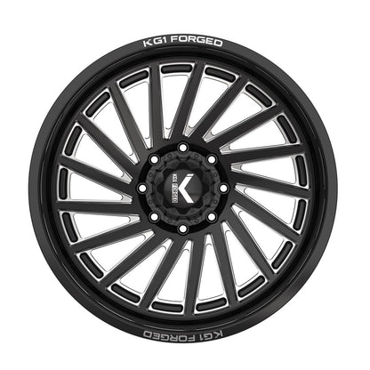 22x12 KG1 KC006 Boost Black Milled LEFT DIRECTIONAL FORGED Wheel 6x135 (-24mm)