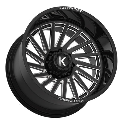 22x10 KG1 KC006 Boost Black Milled RIGHT DIRECTIONAL FORGED Wheel 6x135 (-24mm)