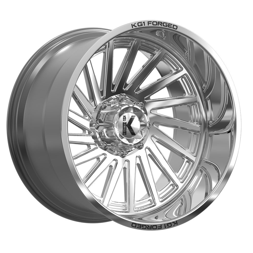 26x14 KG1 KC006 Boost Polished RIGHT DIRECTIONAL FORGED Wheel 8x180 (-76mm)
