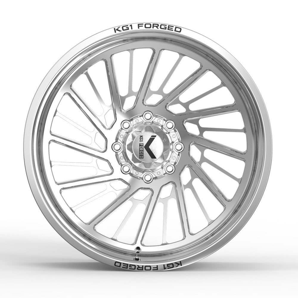 26x14 KG1 KC008 Eddy Polished RIGHT DIRECTIONAL FORGED Wheel 8x6.5 (-76mm)
