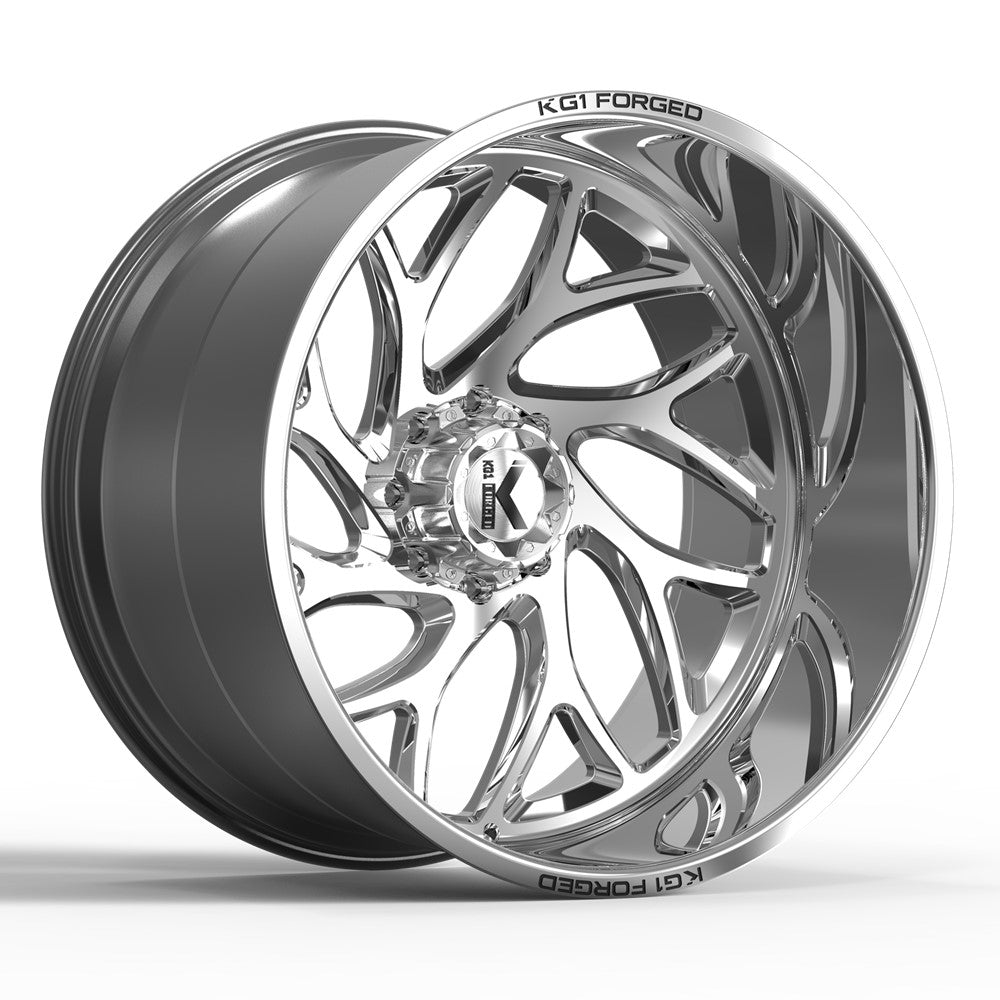 24x14 KG1 KC009 Vortex LEFT DIRECTIONAL Polished FORGED Wheel Blank (-76mm)
